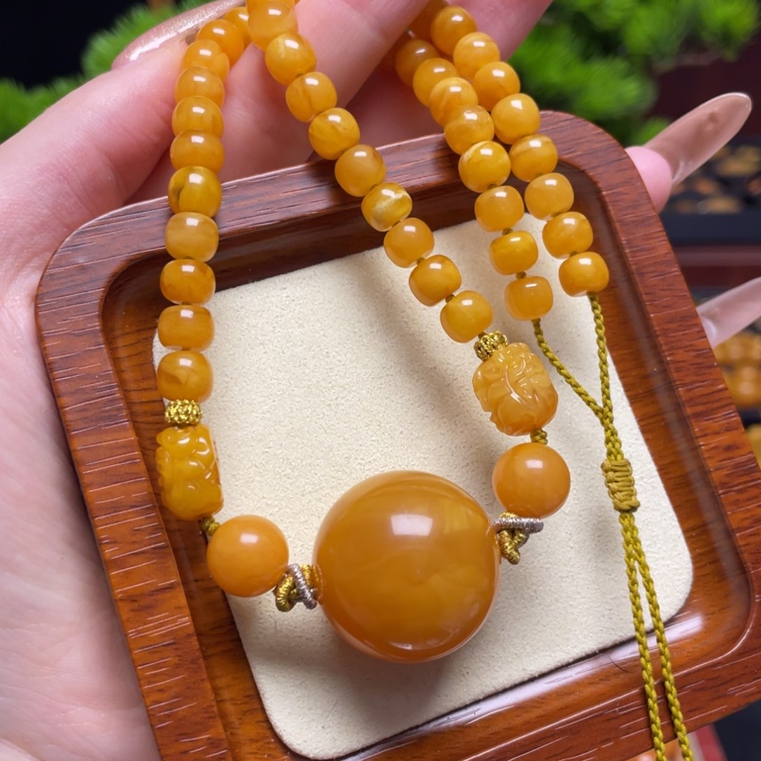 蜜蜡颈饰未镶嵌项链