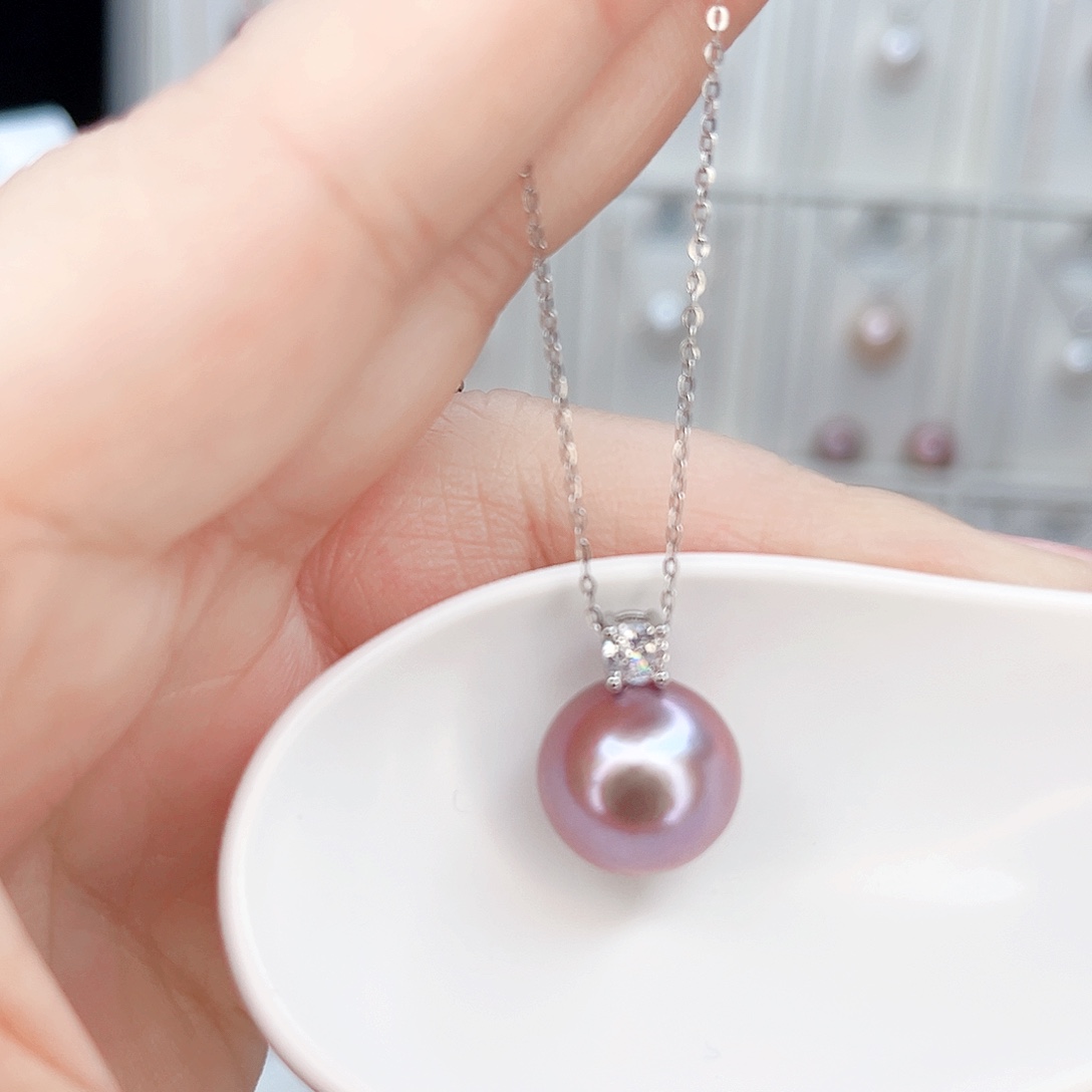 吊坠(赠链)银S925镶嵌淡水珍珠