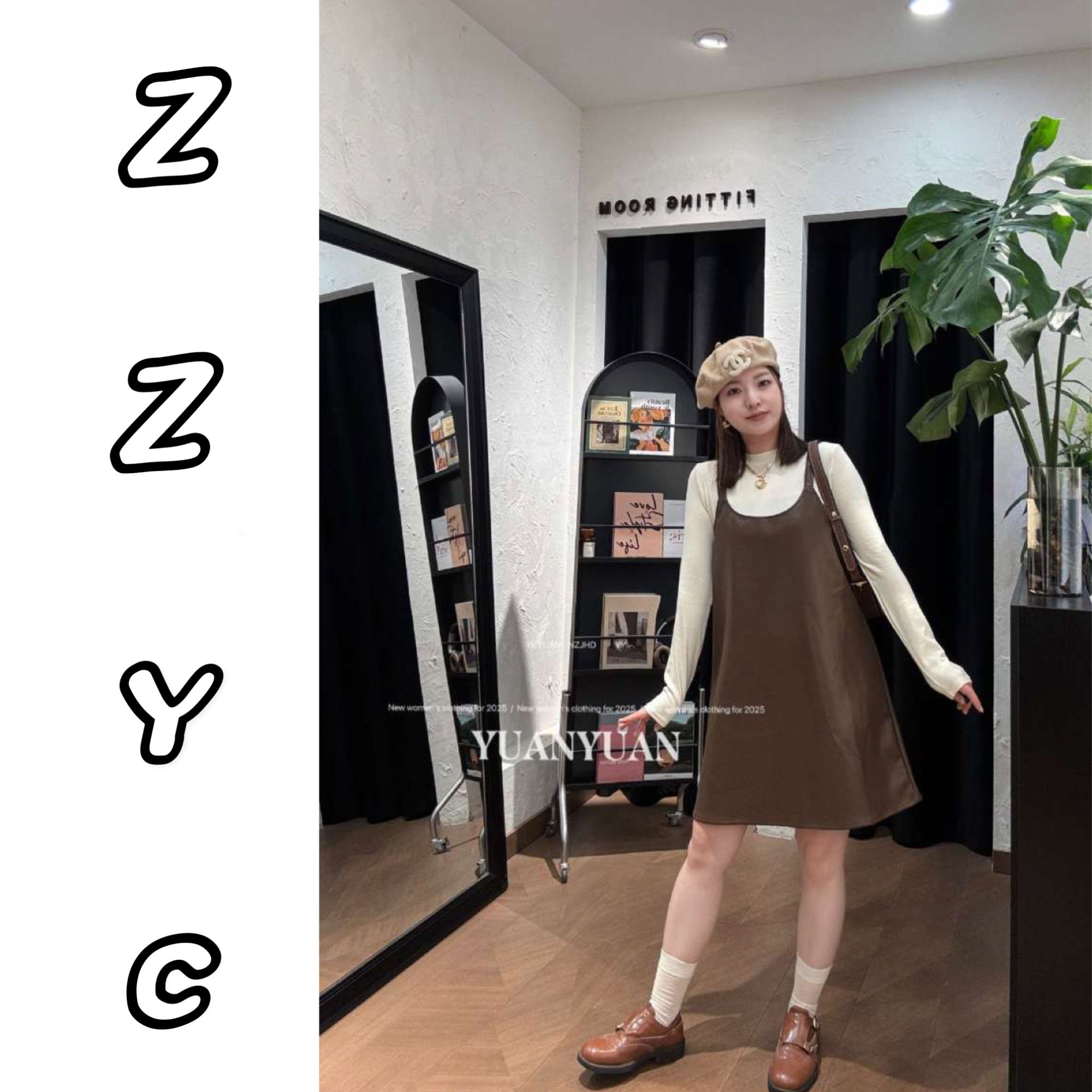 ZZ2025深圳南油欧货高端连衣裙2025年秋季女士新款减龄洋气短裙子