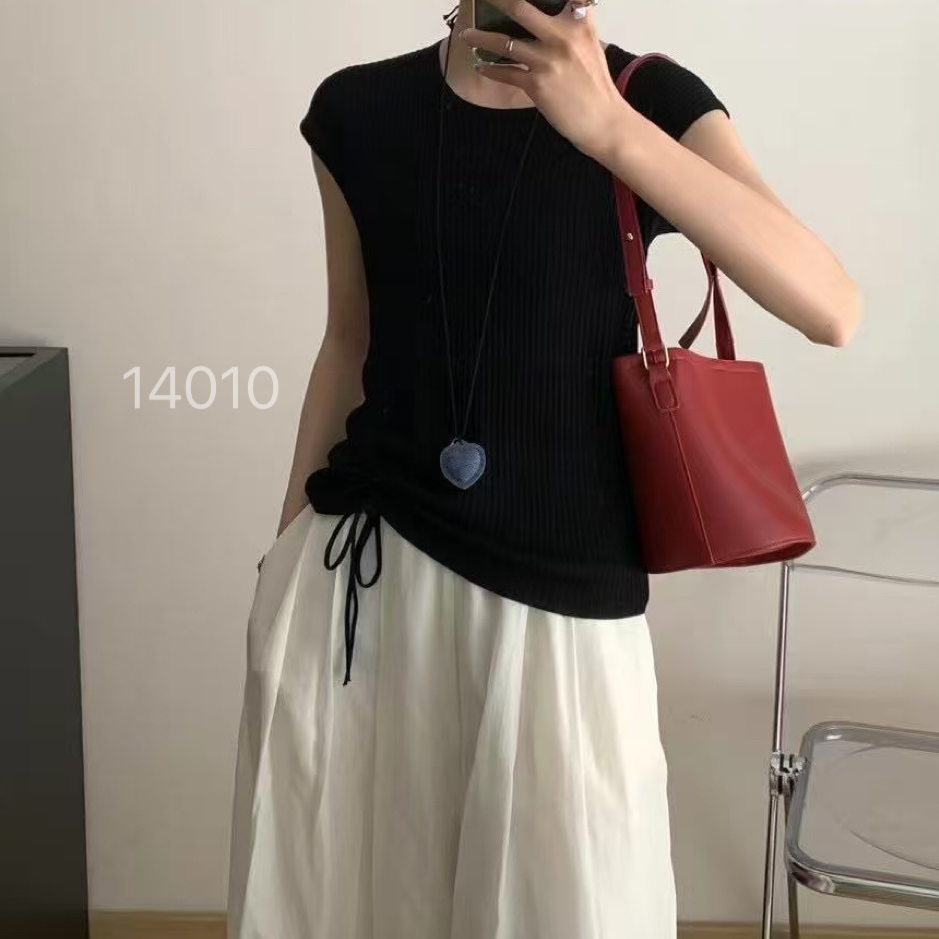 14010（部分无水洗唛，介意慎拍） CHUXUN新款腰部打揽小飞袖