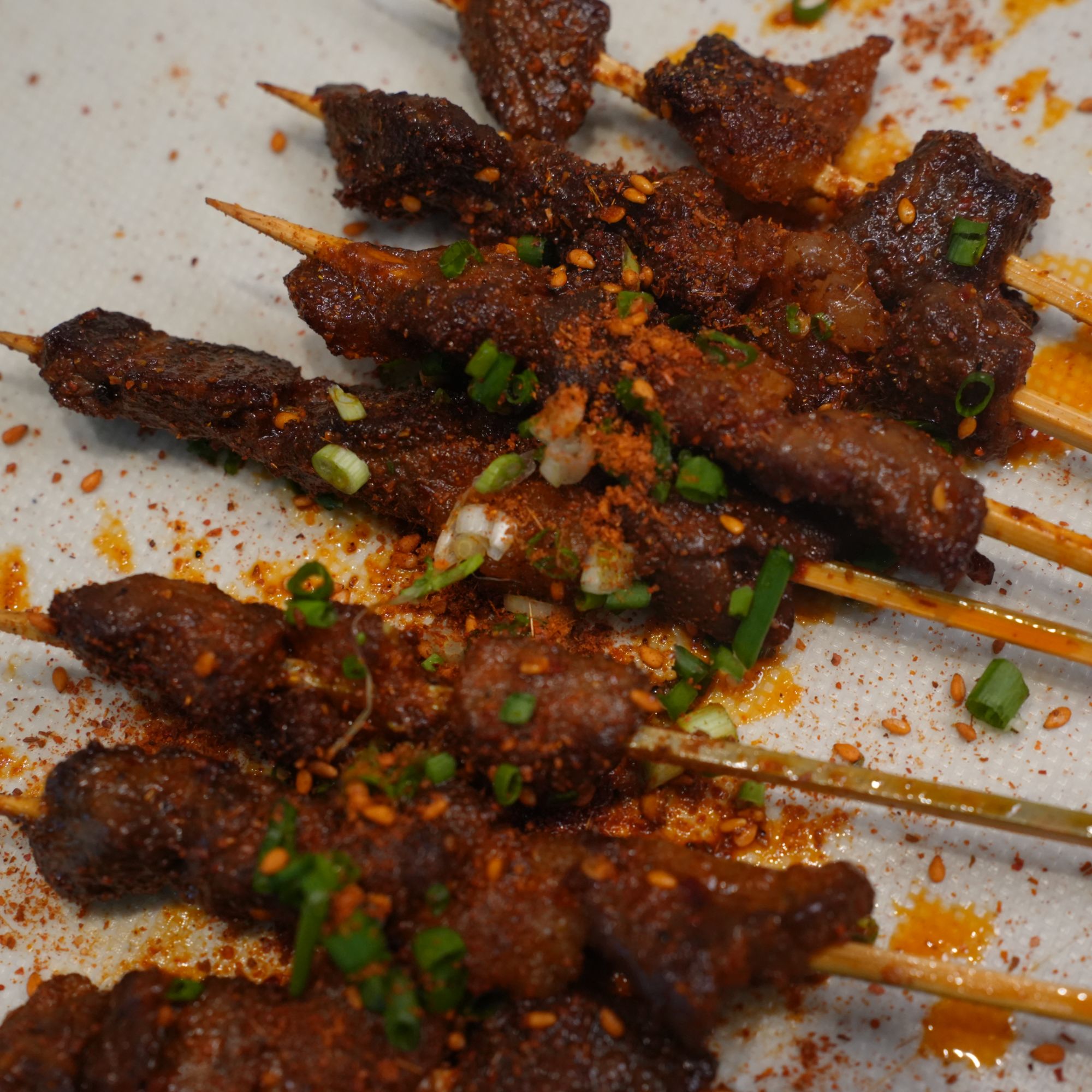 川味牛肉串烧烤食材适合露营空气炸锅制作美食