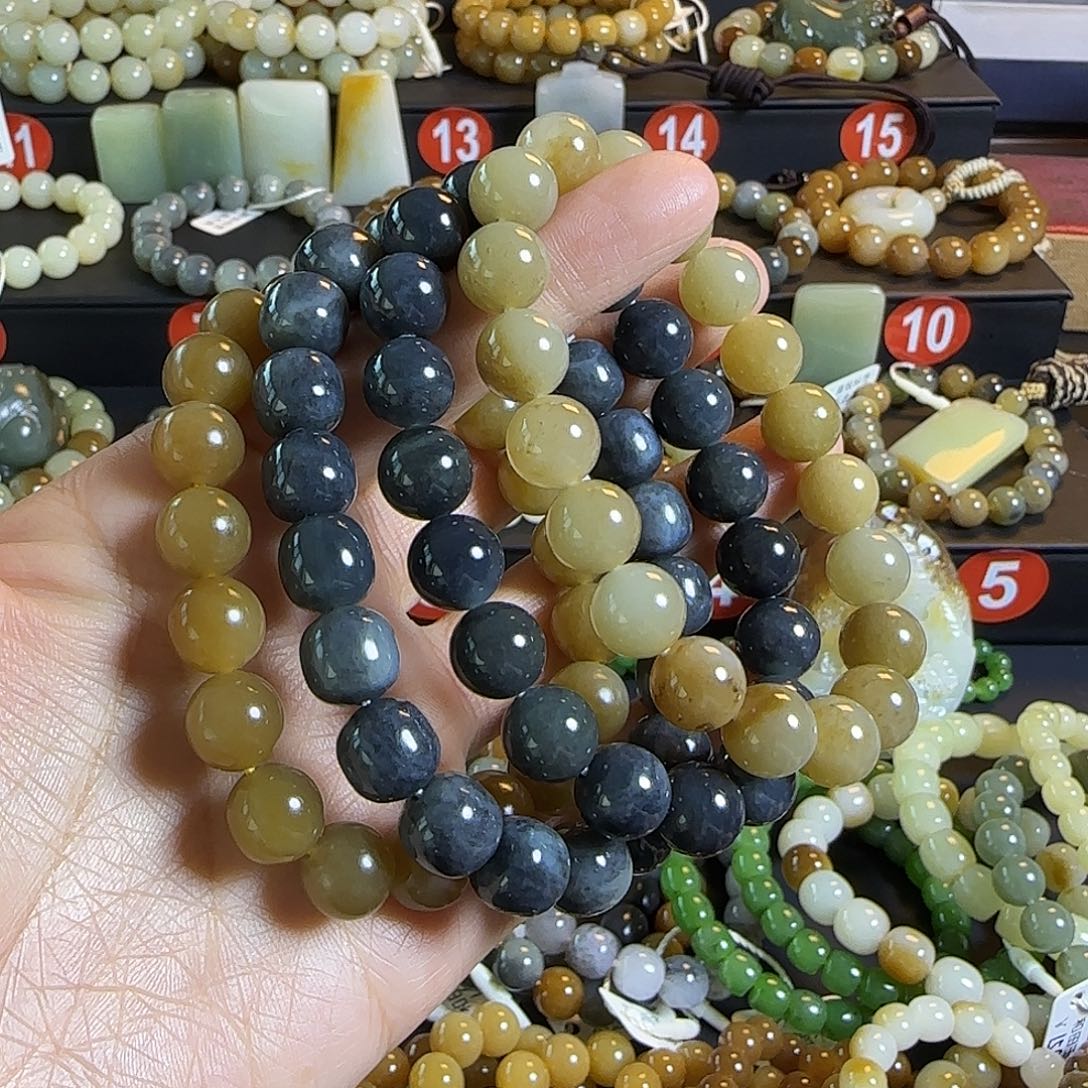 和田玉未镶嵌手链拍一发一