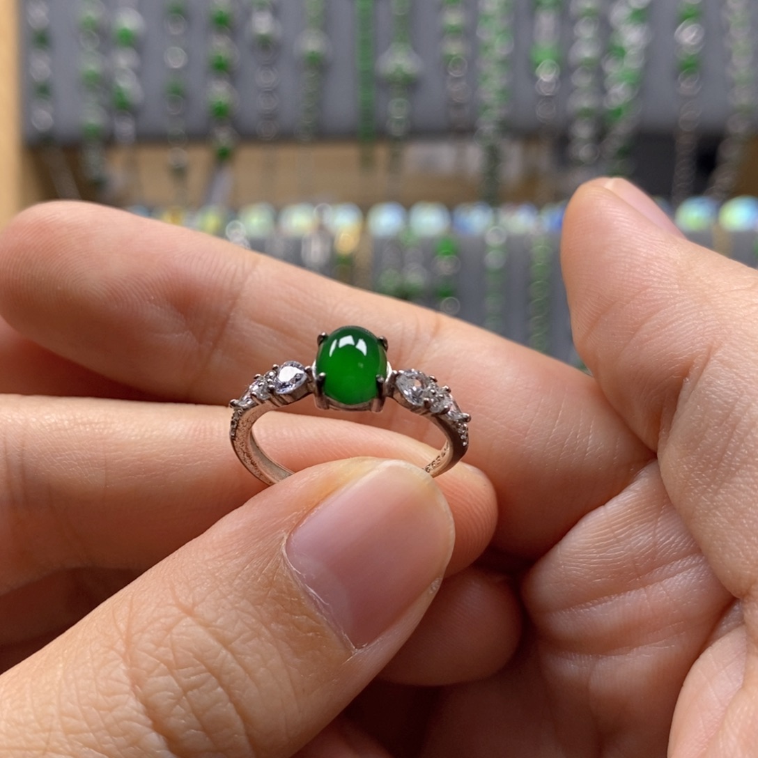 颈饰银S925镶嵌翡翠k*高品质