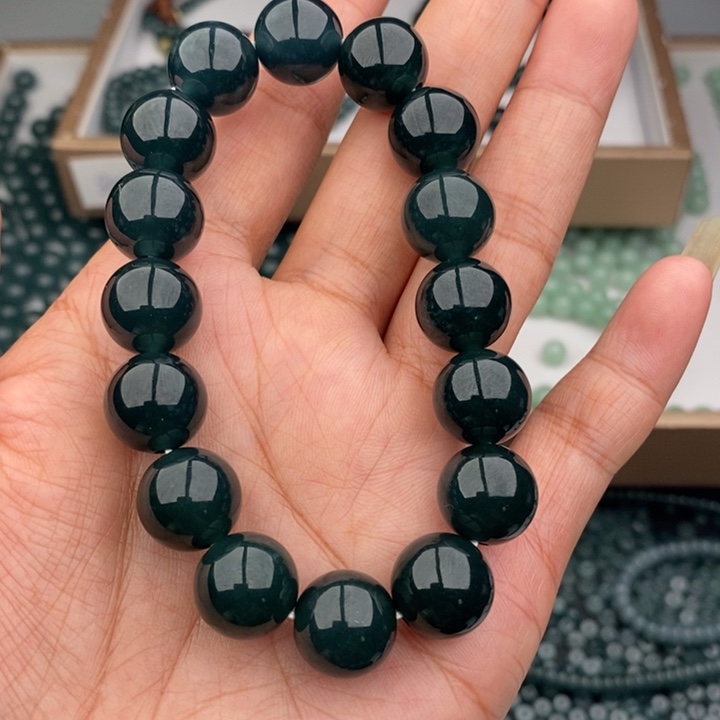 健***料翡翠未镶嵌手链手串