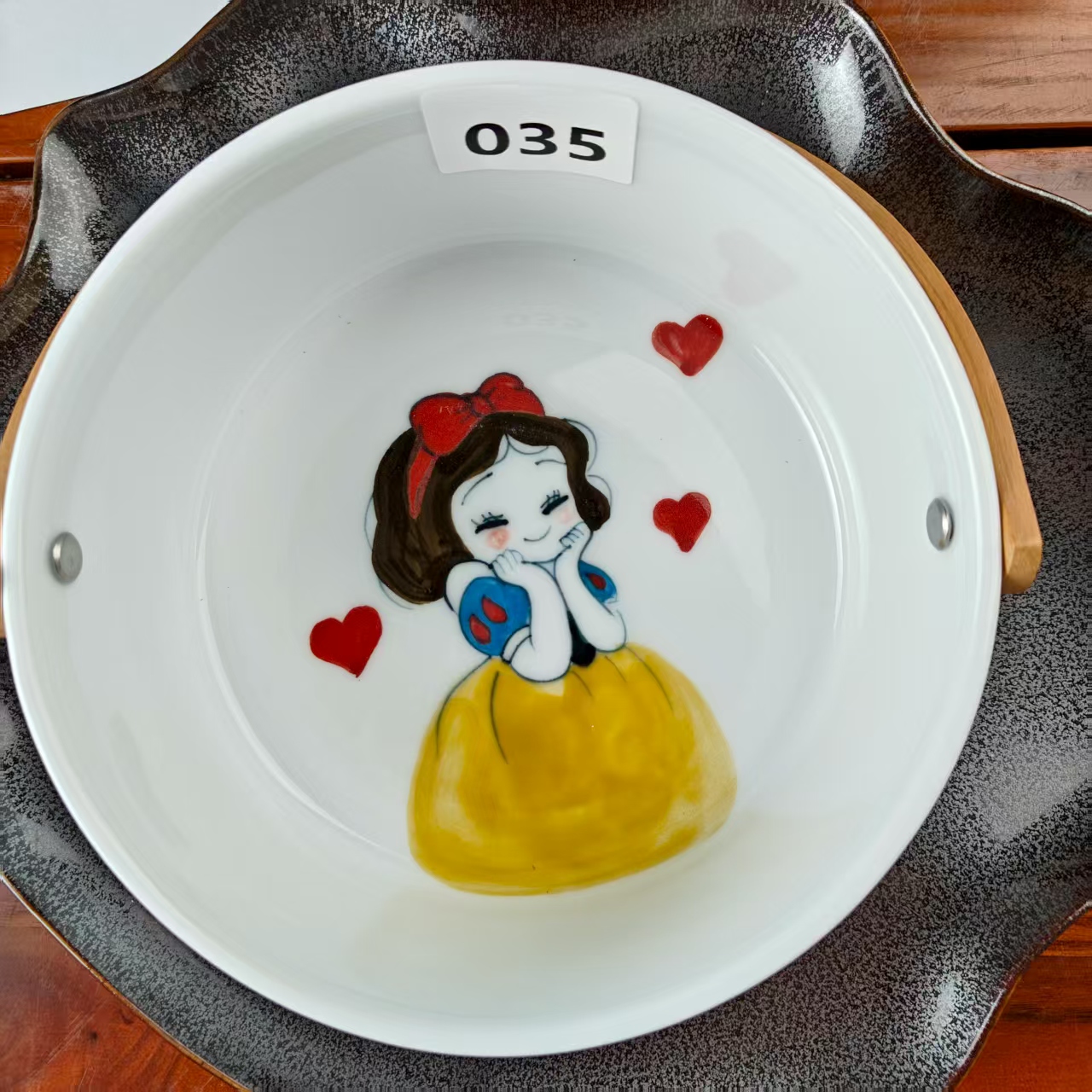 景德镇手绘釉中彩（食品级）水果篮035家用