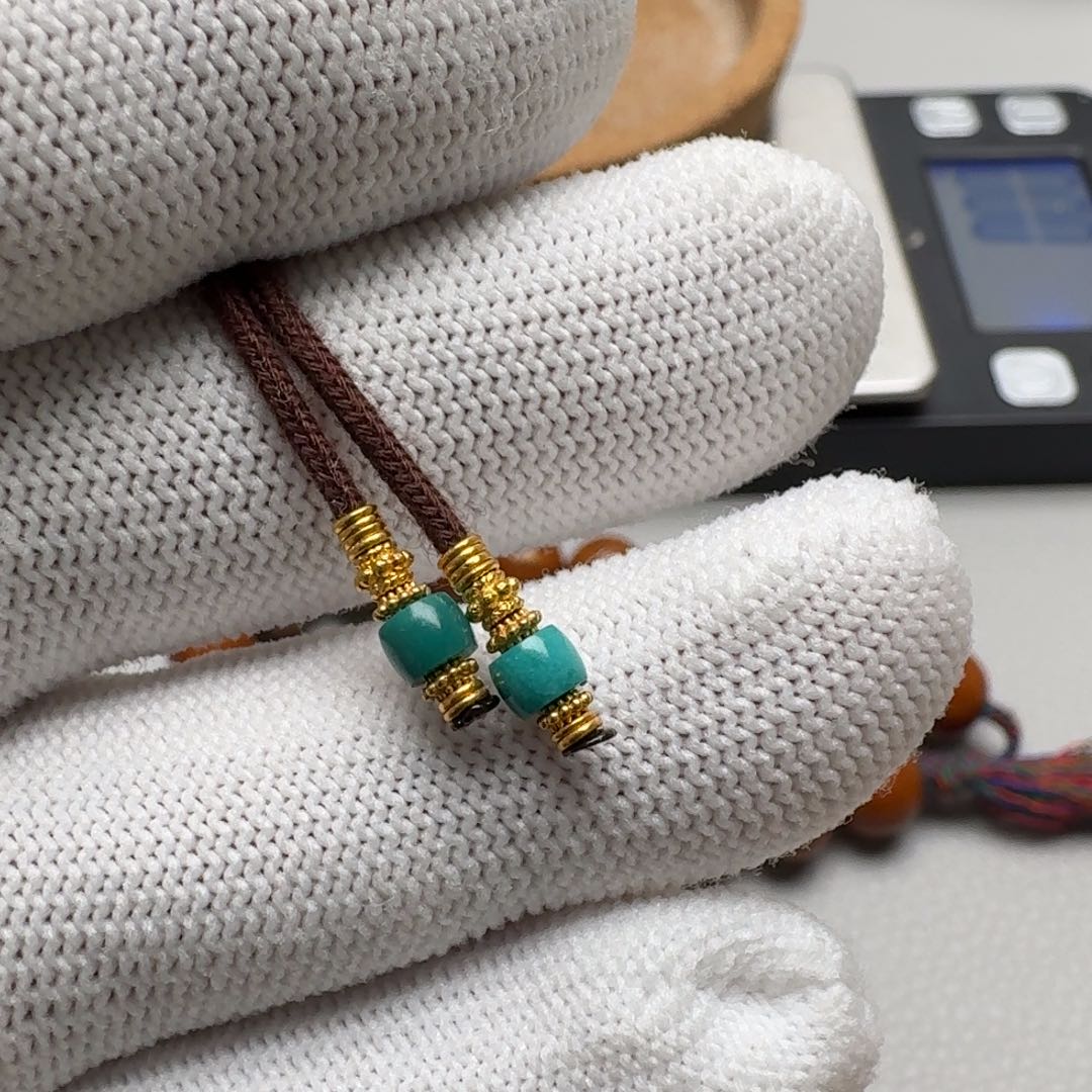 绿松石珠子未镶嵌如**天