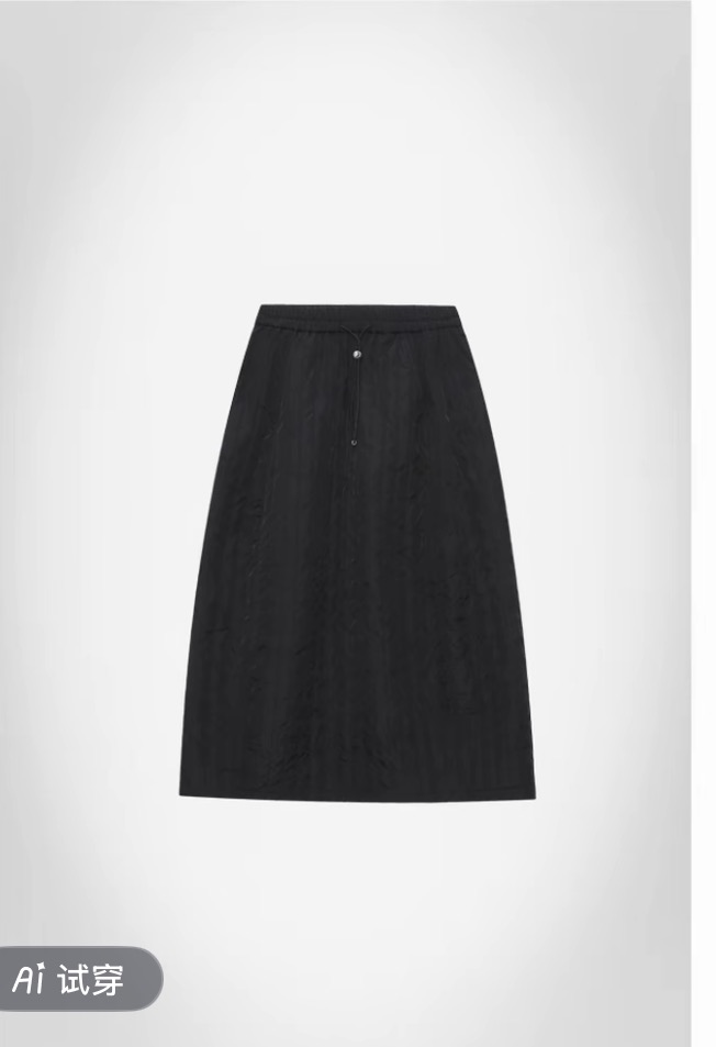 加厚绗棉半身裙 挺阔花苞型 