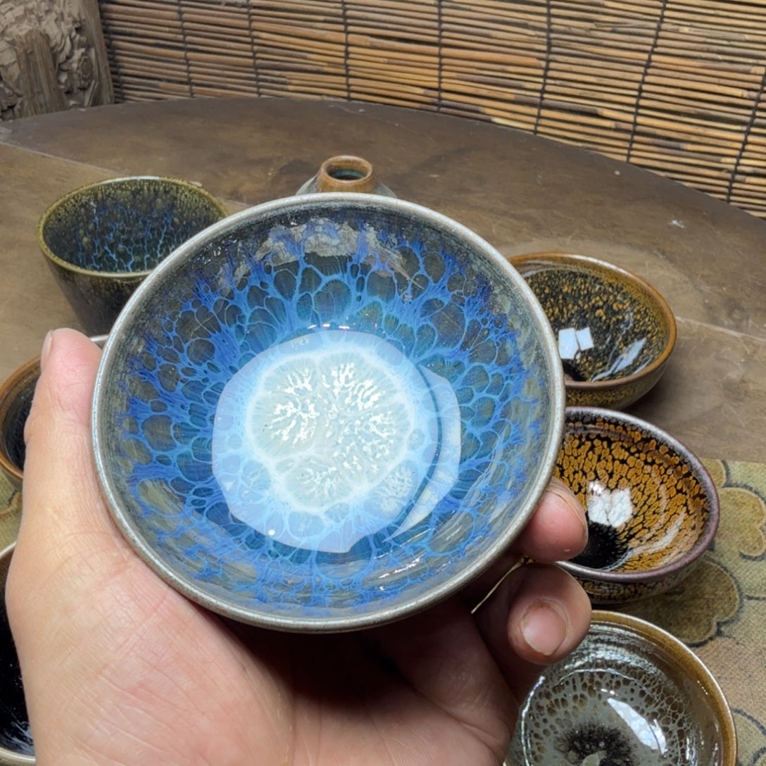 平***7茶盏建盏精品三有牡丹