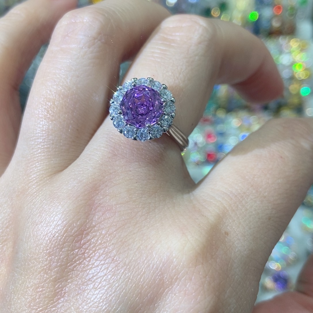 7锆石（处理）戒指