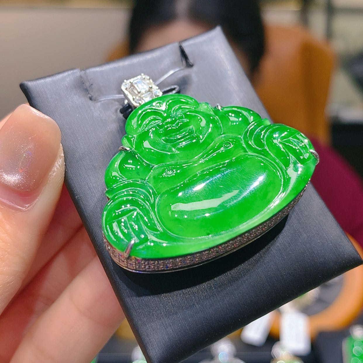 【闪购商品】翡翠银S925镶嵌颈饰4柒姐