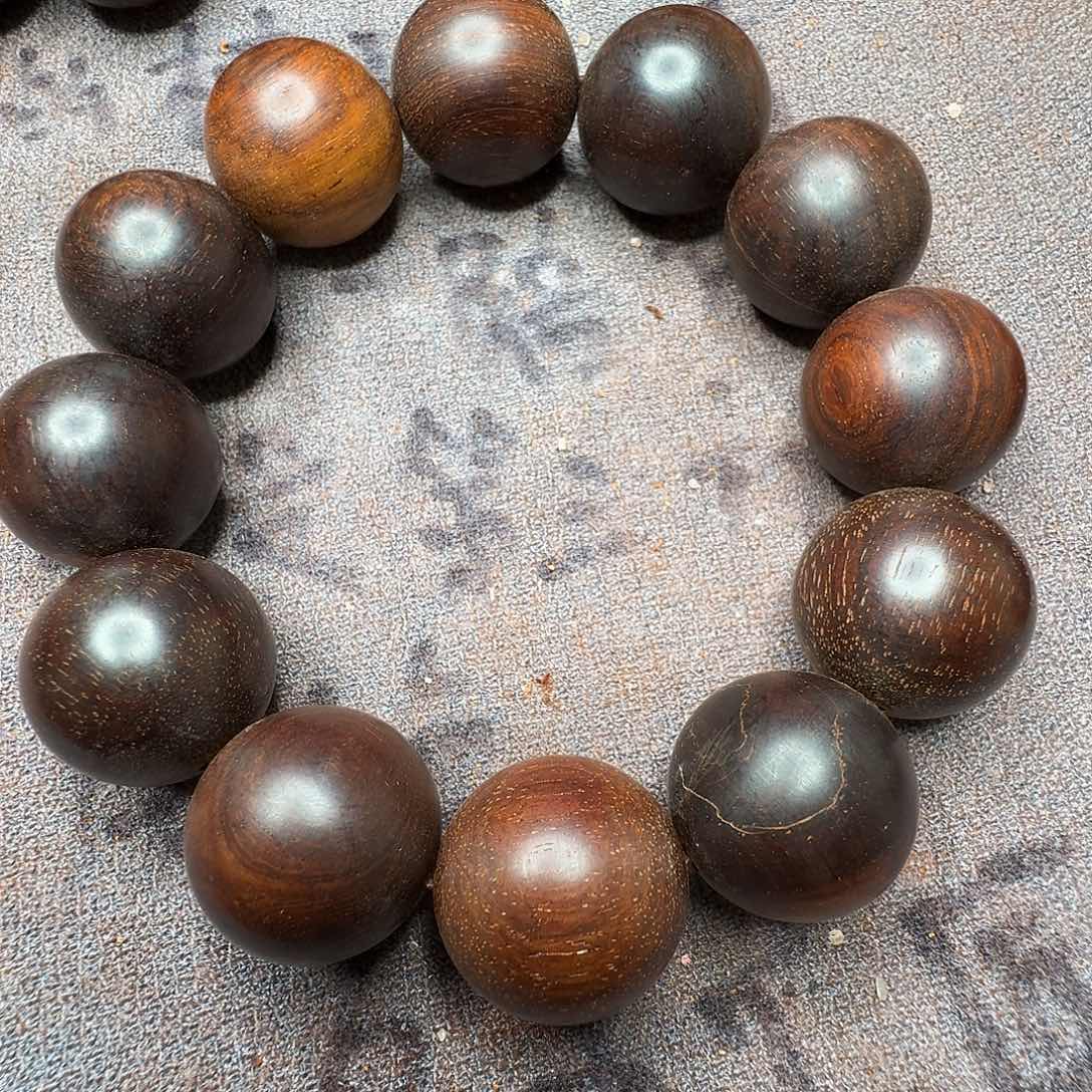 檀香紫檀（小叶紫檀）2.0/12印度小叶紫檀散珠瑕疵