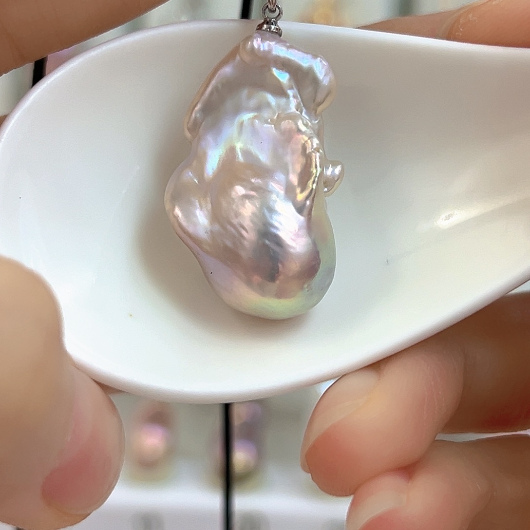 银S925镶嵌颈饰淡水珍珠