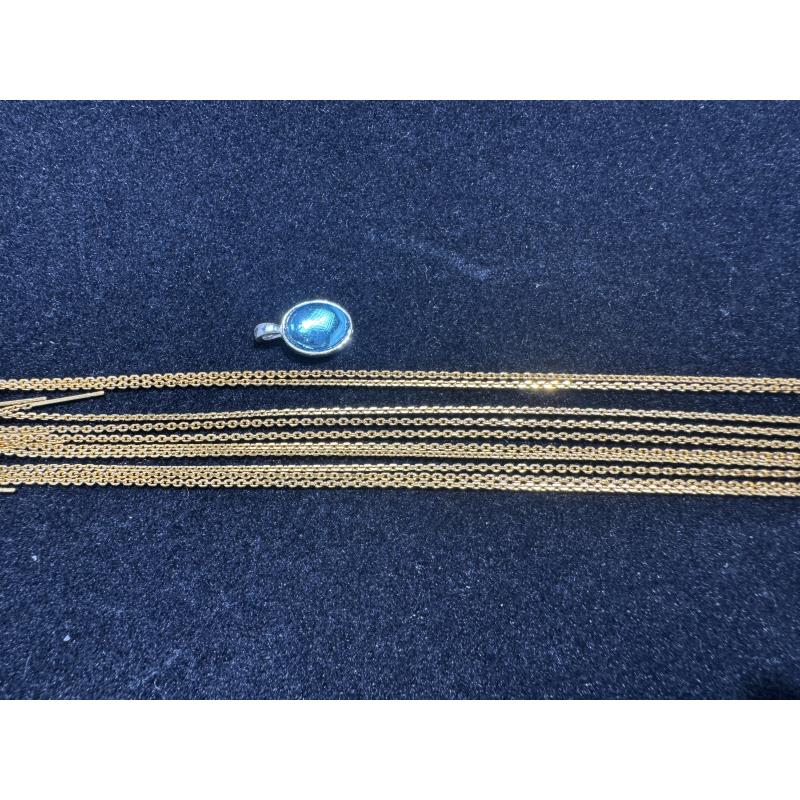 培育红宝石【48小时鉴赏期】先鉴后发 K黄针式抽拉密卡项链