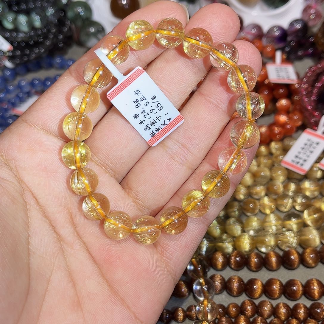 水晶手链未镶嵌钛晶手串