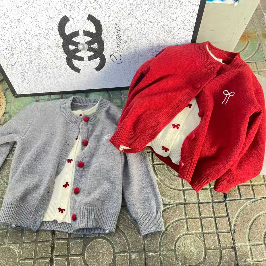 开衫韩版针织衫百搭时尚秋冬儿童毛衣洋气