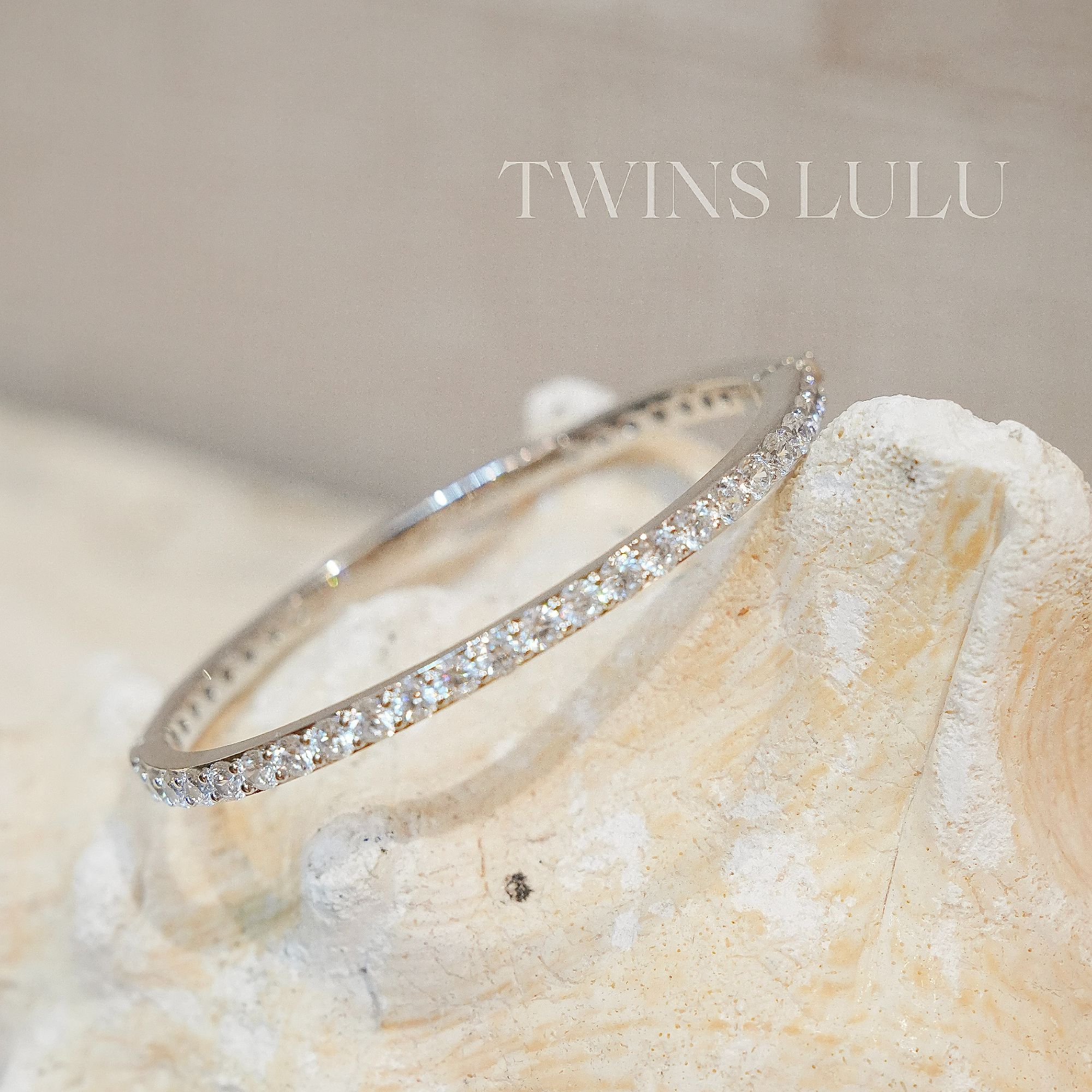 铜合金合成锆石手镯 TWINS LULU 【星熠环】时尚圆形手镯TSS7457