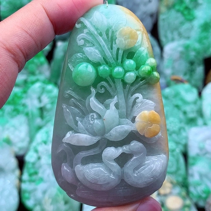 天然A货翡翠鸳鸯