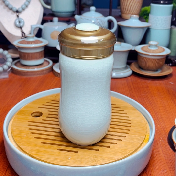 【闪购商品】汝州单壶单杯天青，盖碗