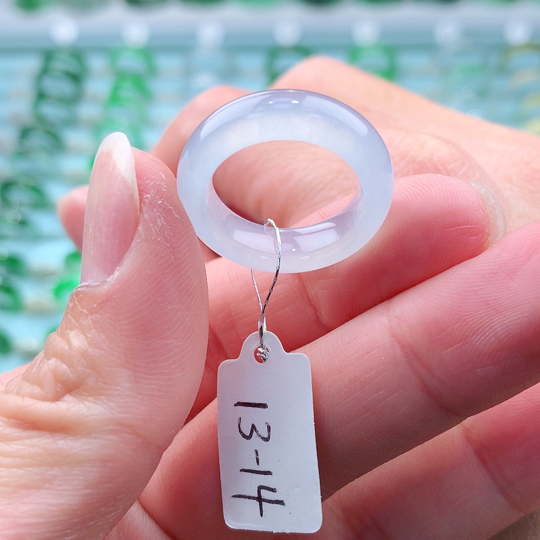 翡翠戒指未镶嵌A货缅甸翡翠