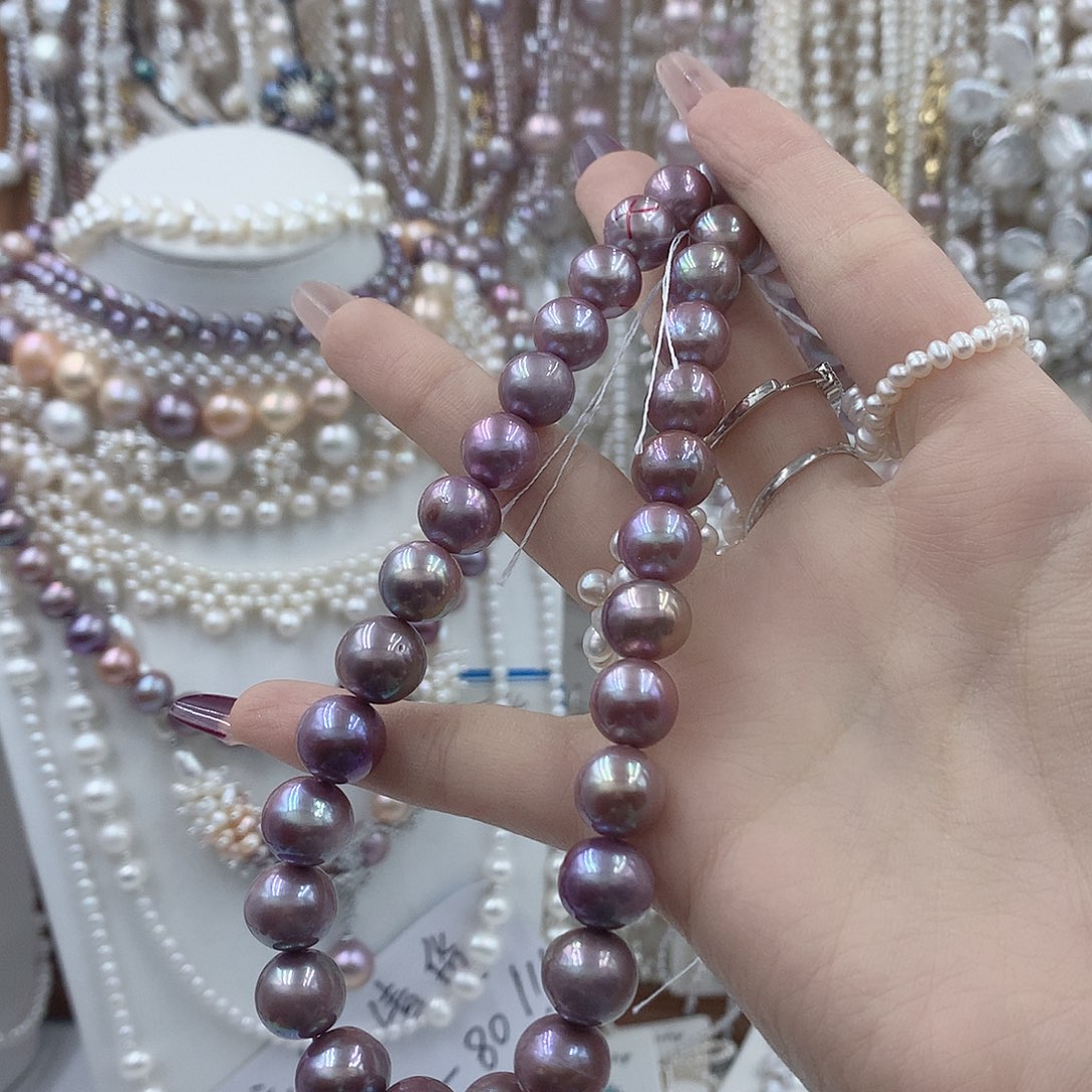 ン***顾淡水珍珠耳饰银S925镶嵌