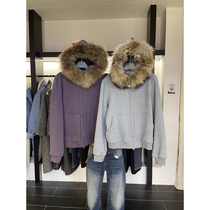 【清】NO退换ONEXH·IN choose u2025冬季加绒长袖连帽卫衣韩系外套