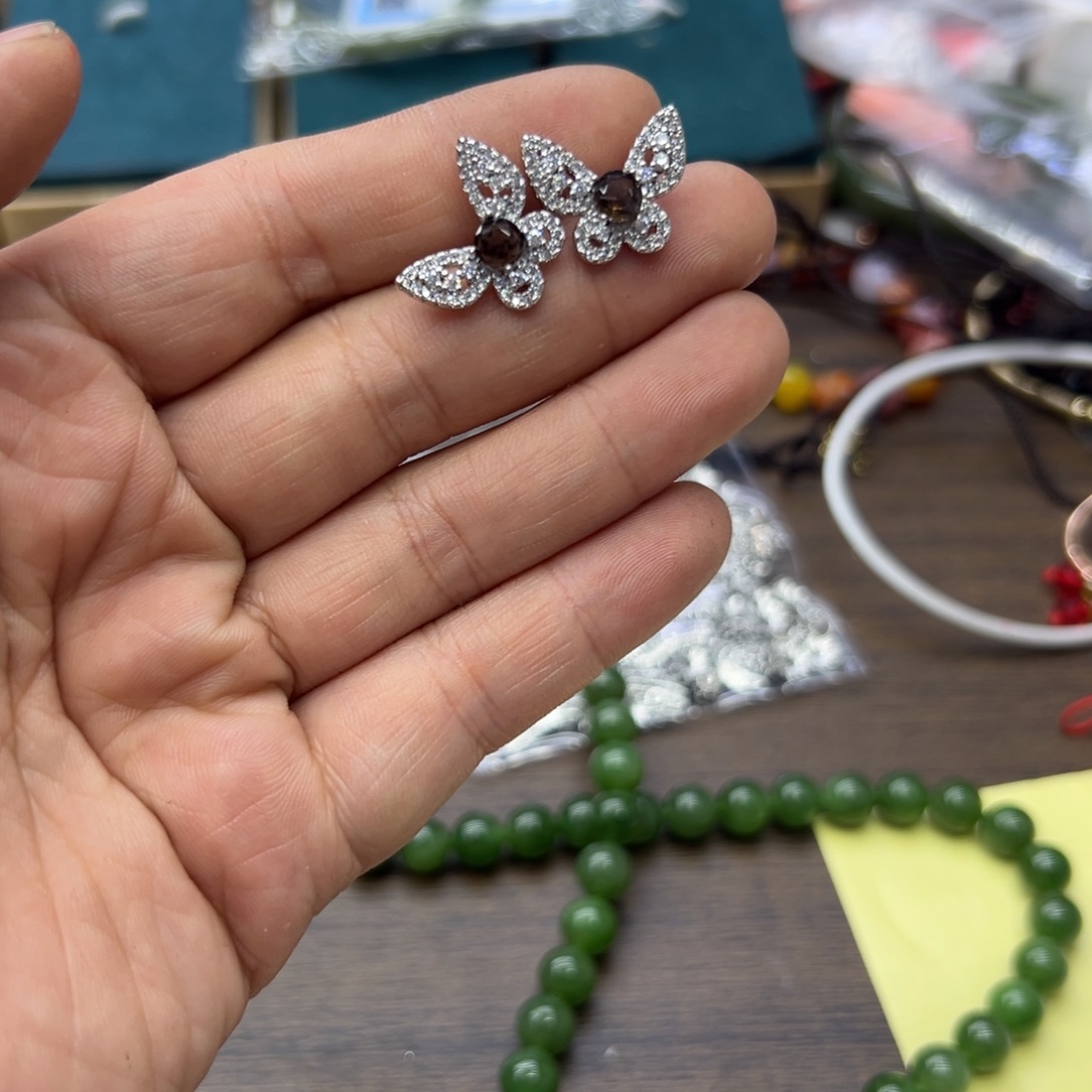 水晶耳饰未镶嵌590