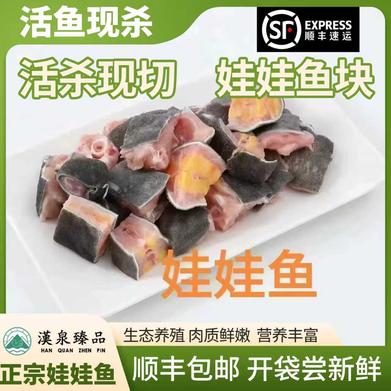 人工养殖娃娃鱼活鱼分割现切冰鲜真空顺丰发货赠菜谱