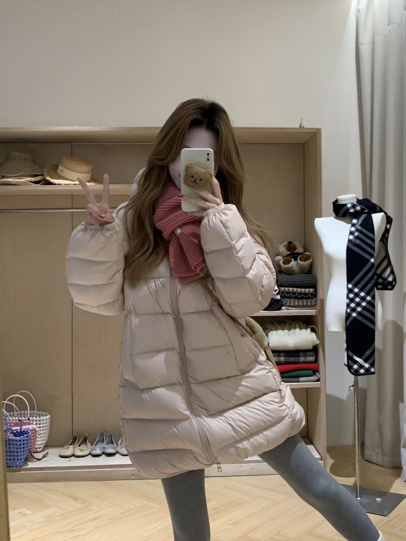 【YS】‘一口泡芙’中长款连帽超软云朵泡芙新国标90羽绒服~1322