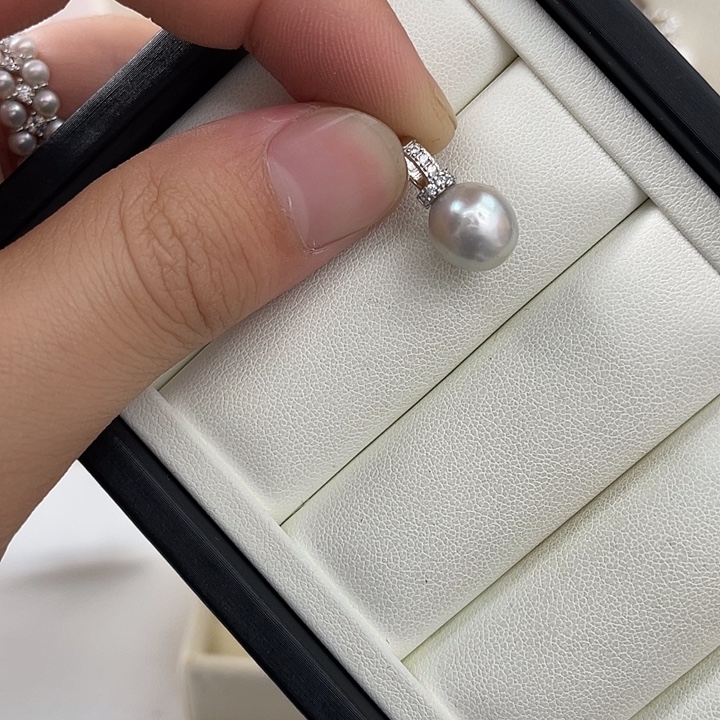 吊坠(不含链)海水珍珠银S925镶嵌