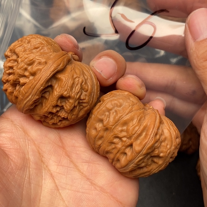 三***面文玩核桃把件56号元宝