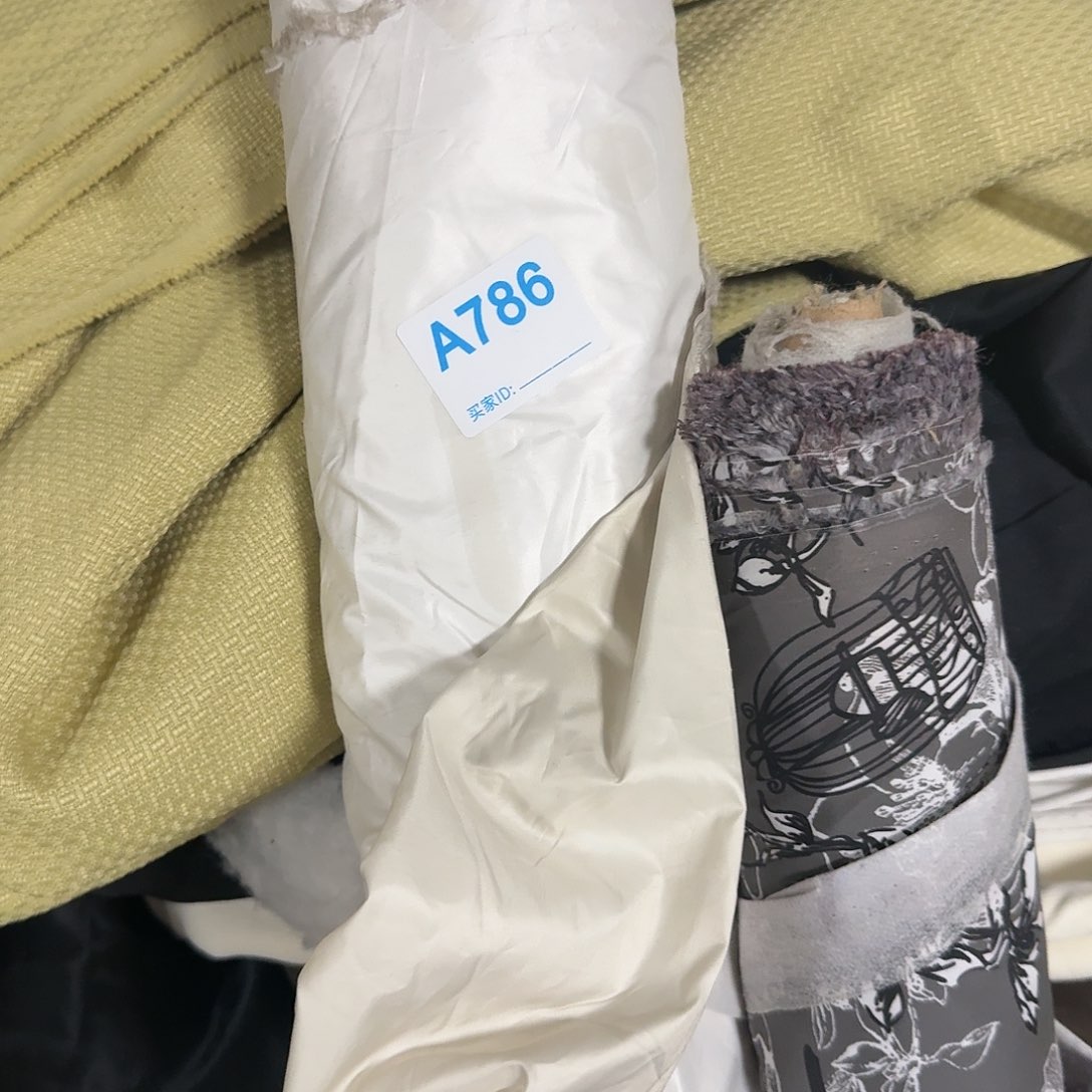 米白色条条羽绒服通道布12元3米786