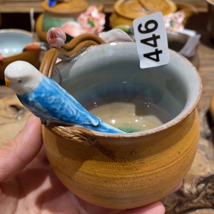 手工制作陶瓷茶具茶杯青蛙