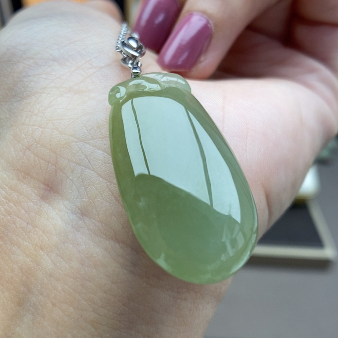 翡翠银S925镶嵌颈饰吊坠75