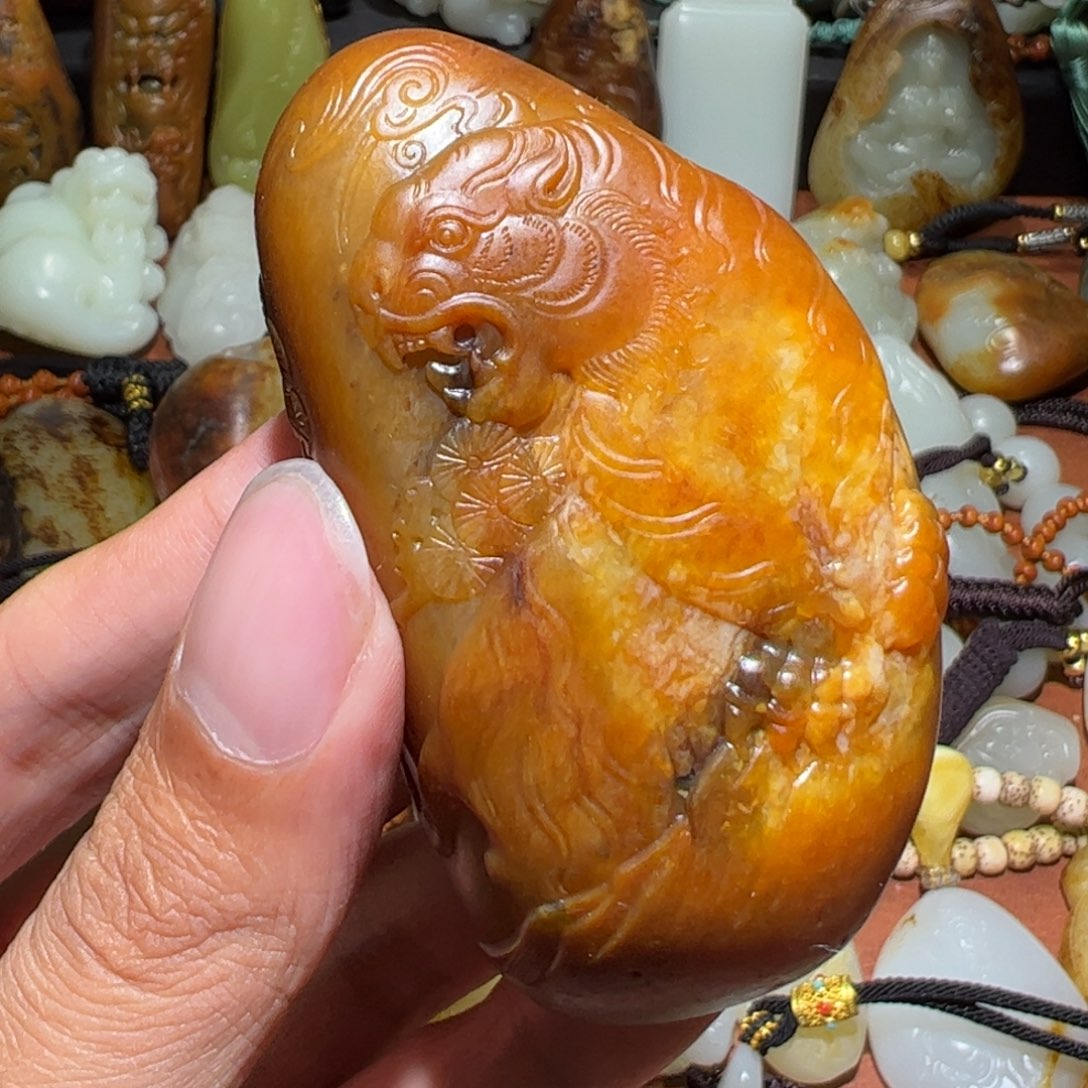 未镶嵌和田玉挂件唐****
