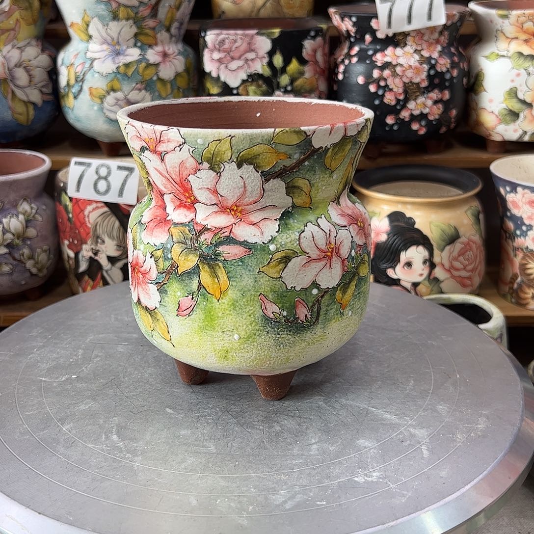 景德镇炫彩手绘口11高13.5