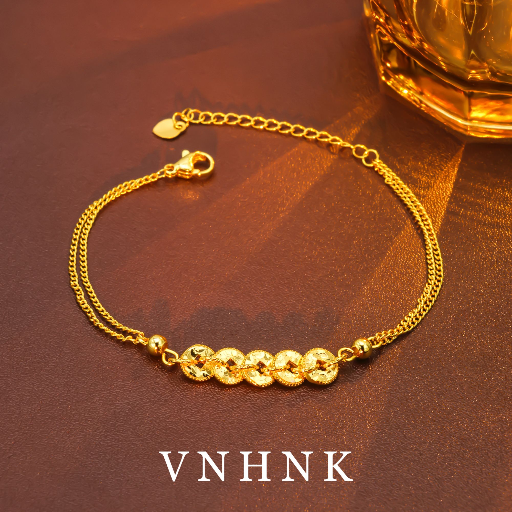 铜合金手链 美可儿   N244  金色(21cm)气质百搭手链