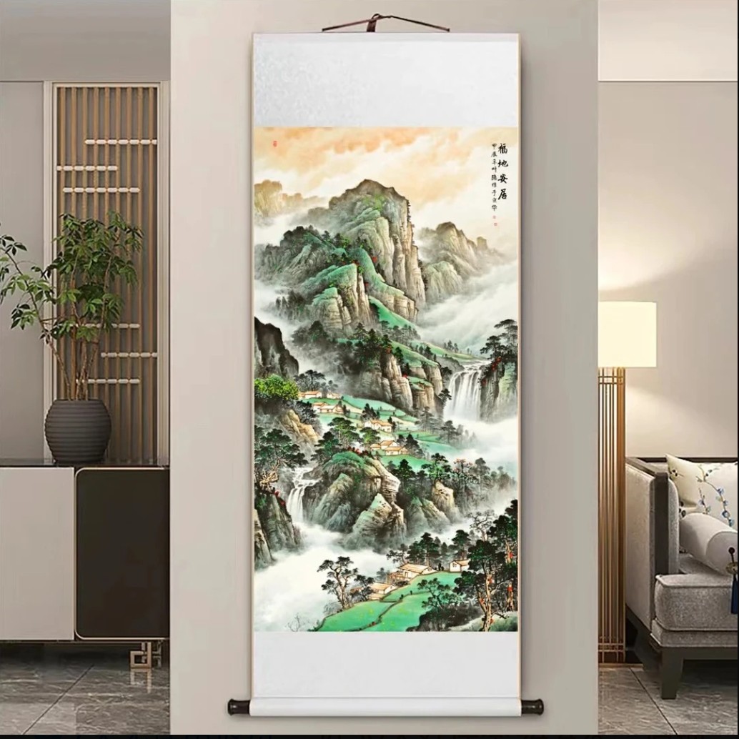 【福地安居图】竖高140宽45