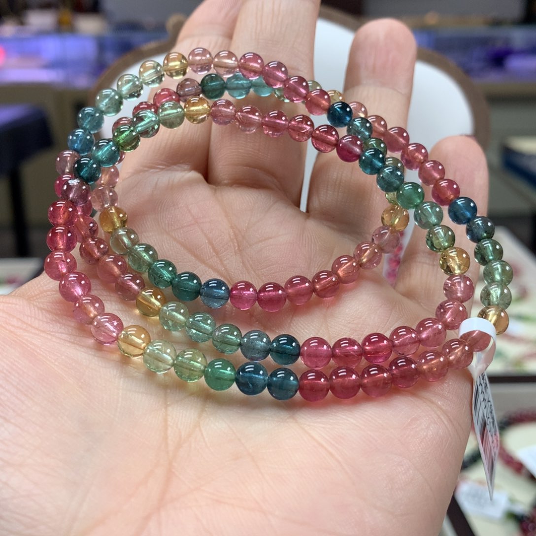 碧玺手链未镶嵌5毫米左右