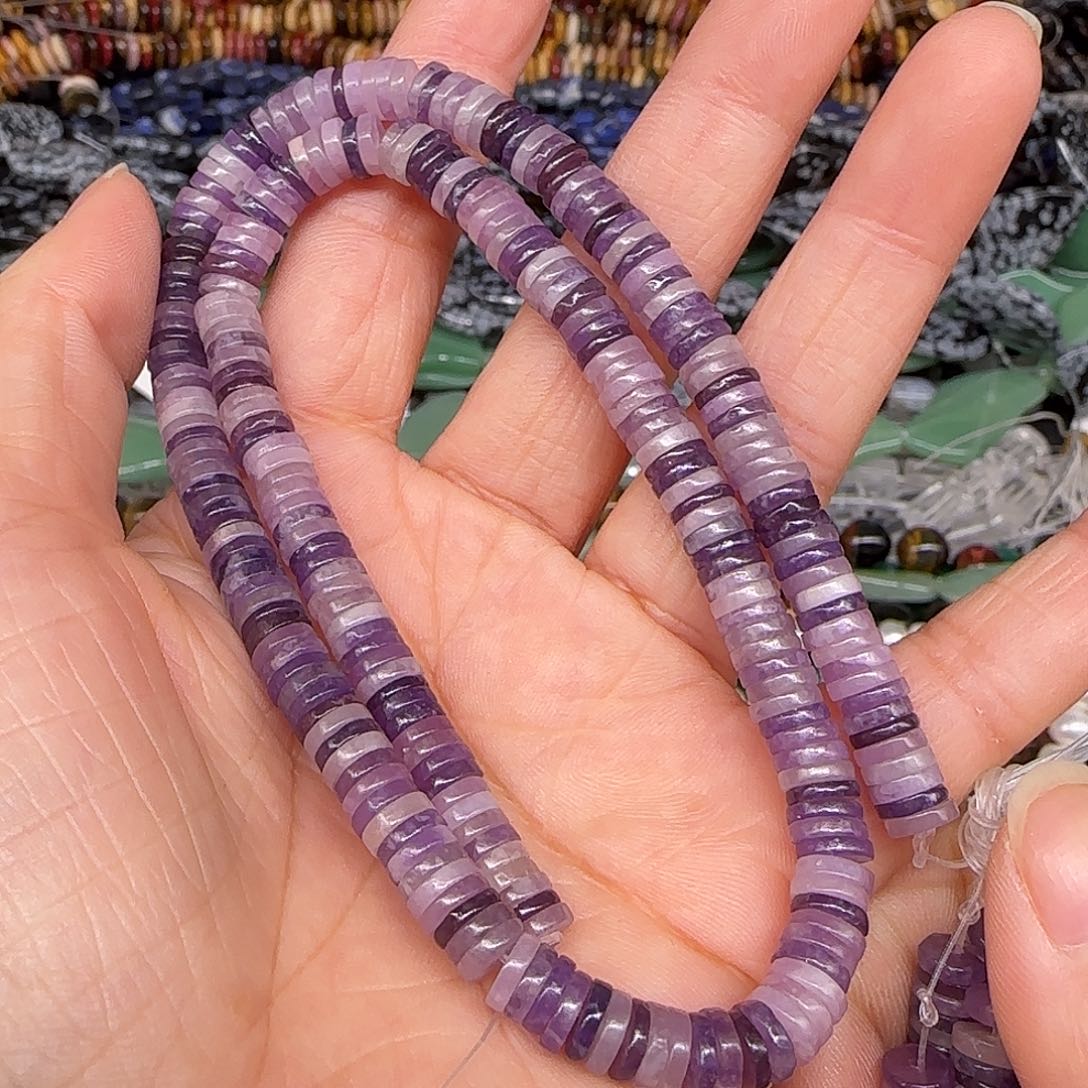 玛瑙/玉髓合金珠宝半成品6mm剁珠一条