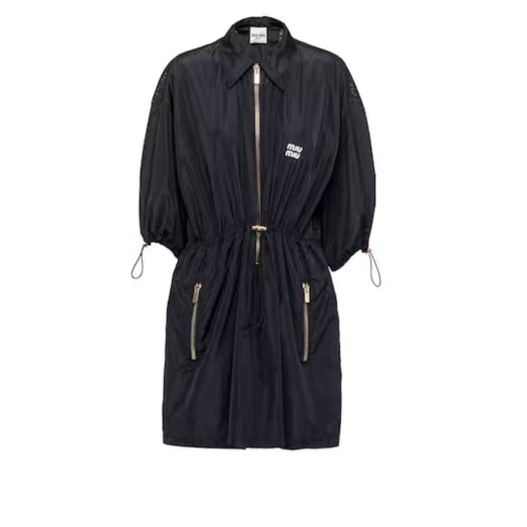 95新 MIU MIU/缪缪 缪缪黑色冲锋衣休闲连衣裙/dd1139