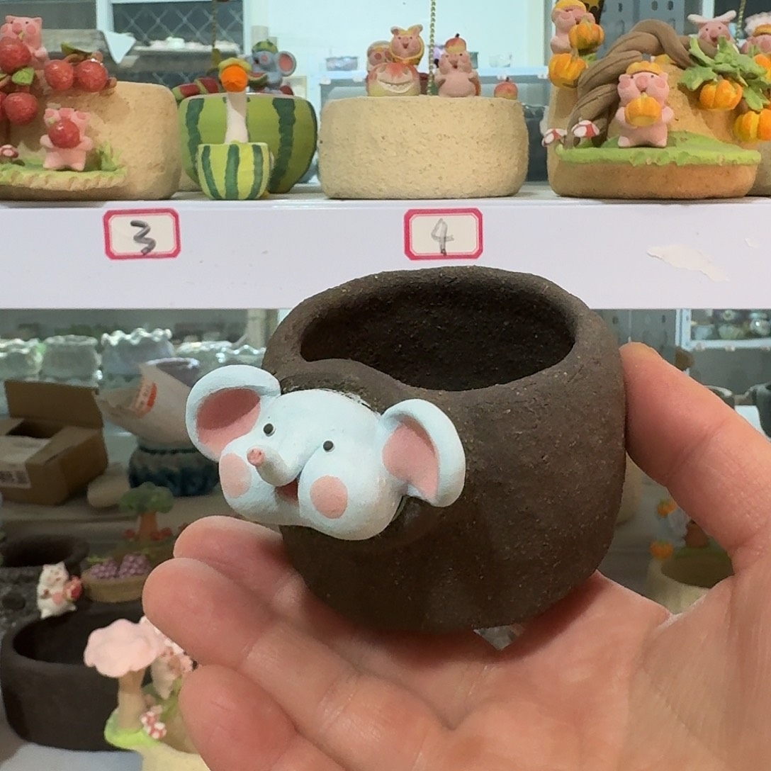 厂家直销手工花盆摆件