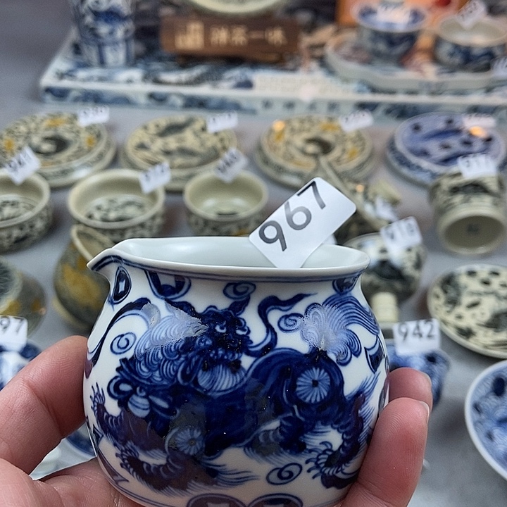 青***兰瓷片手工手绘手工制作