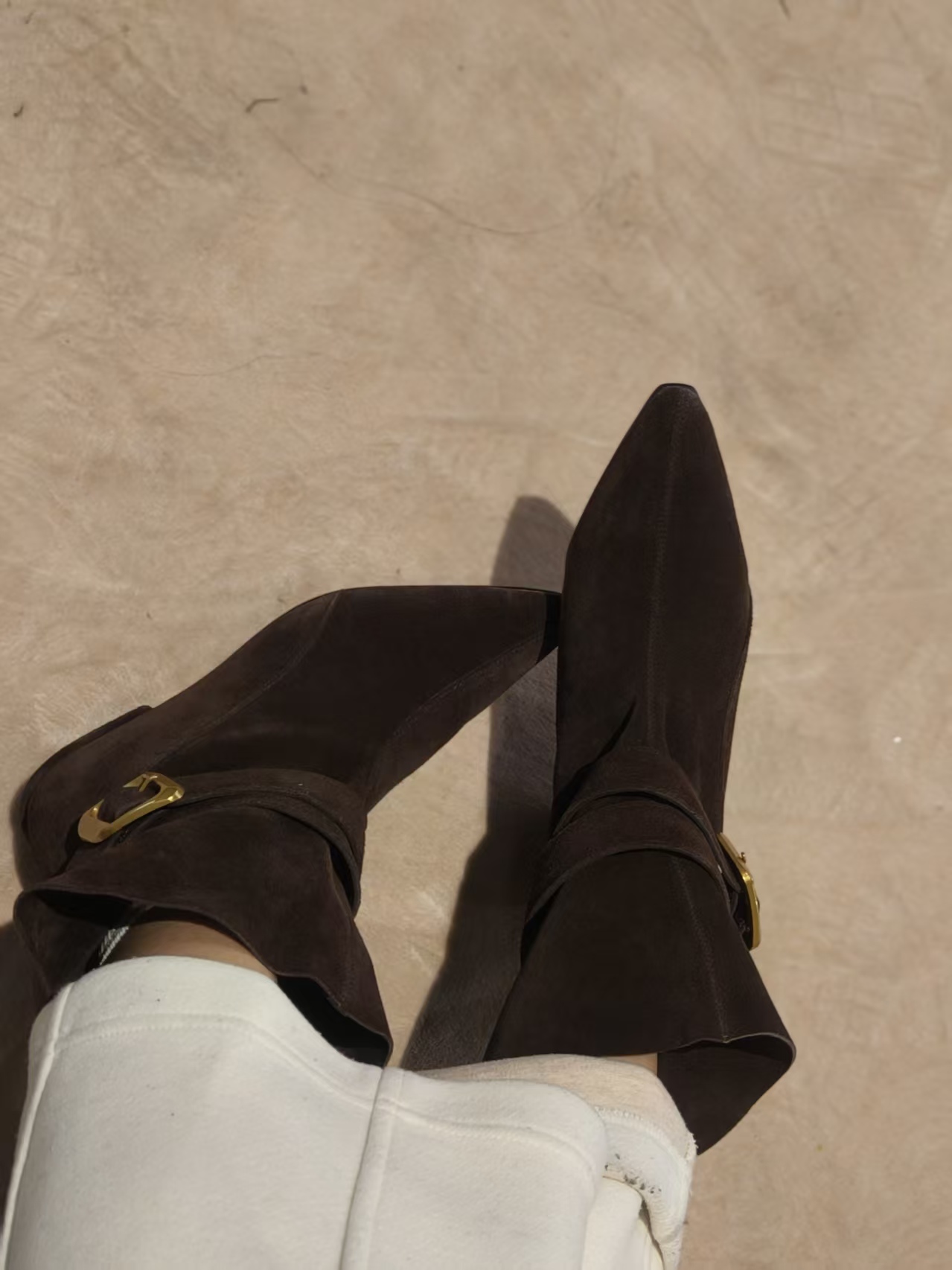 YUNSHUIHE/云水禾高丝光牛反绒面短靴