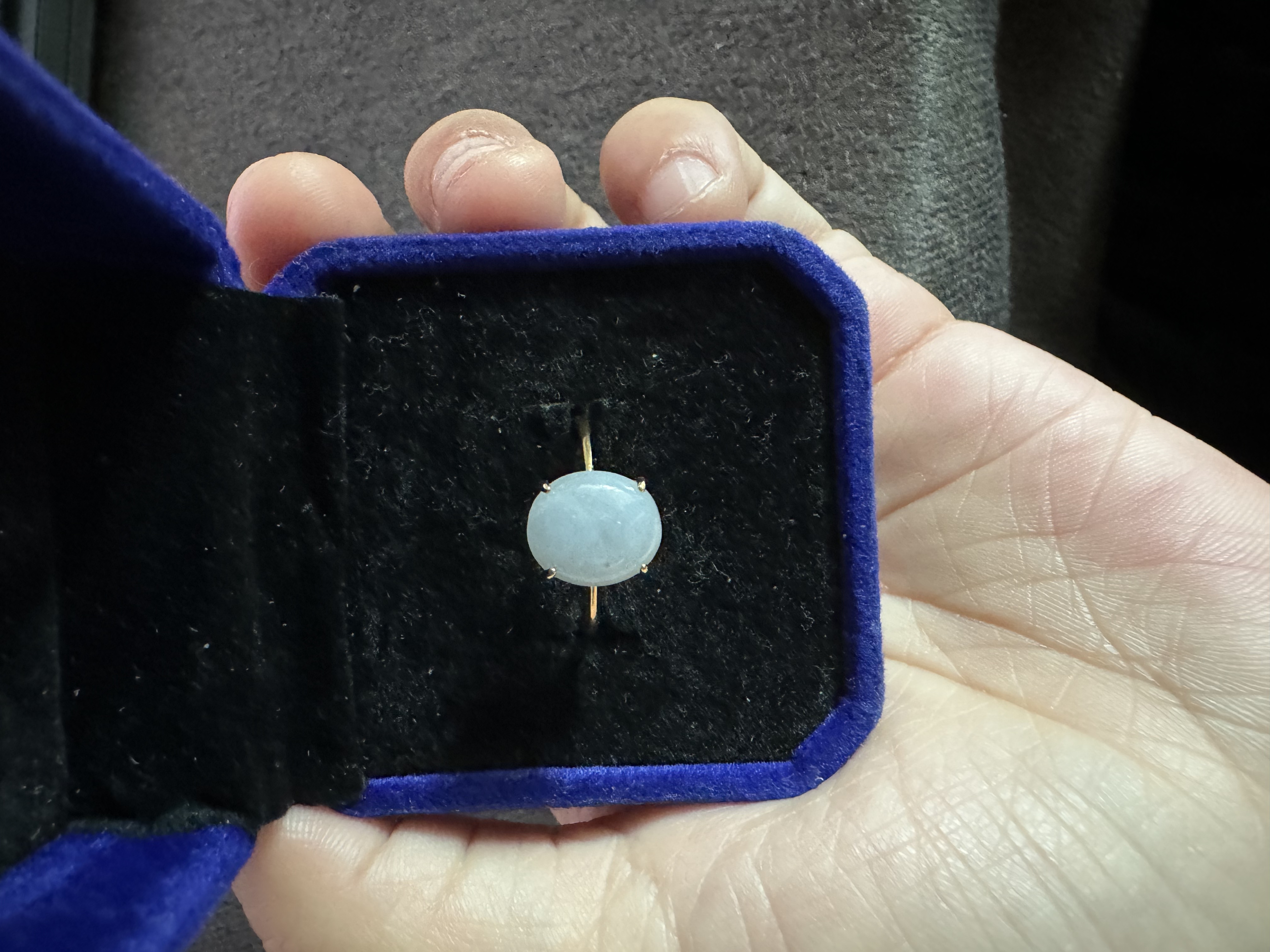 粉丝福利天然A货翡翠戒指S925银镶