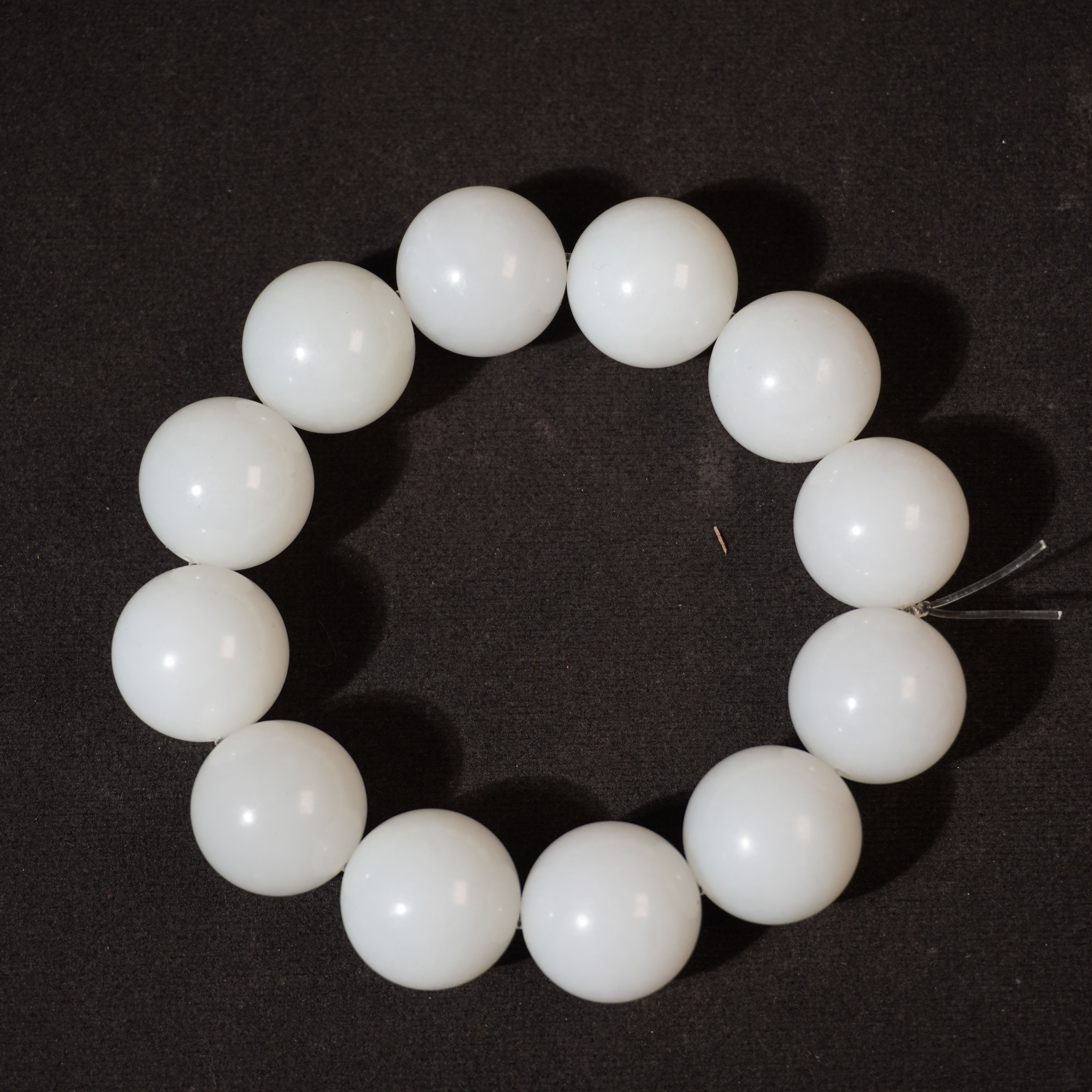 9SE44 清 和田玉手串