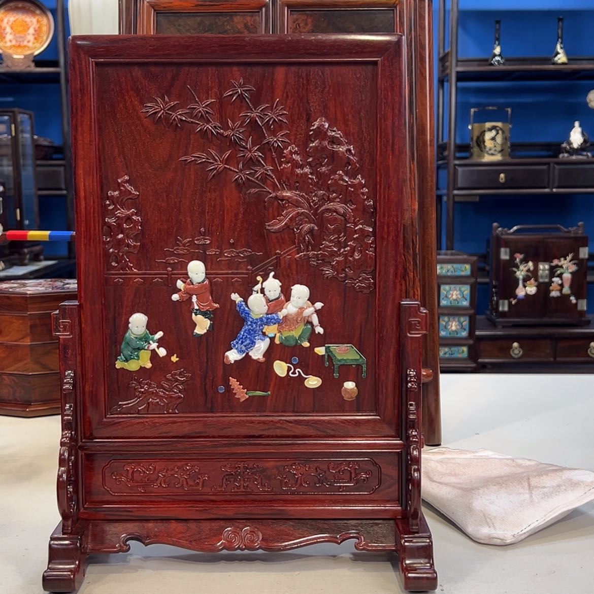 【闪购商品】紫檀木类成套家具屏风