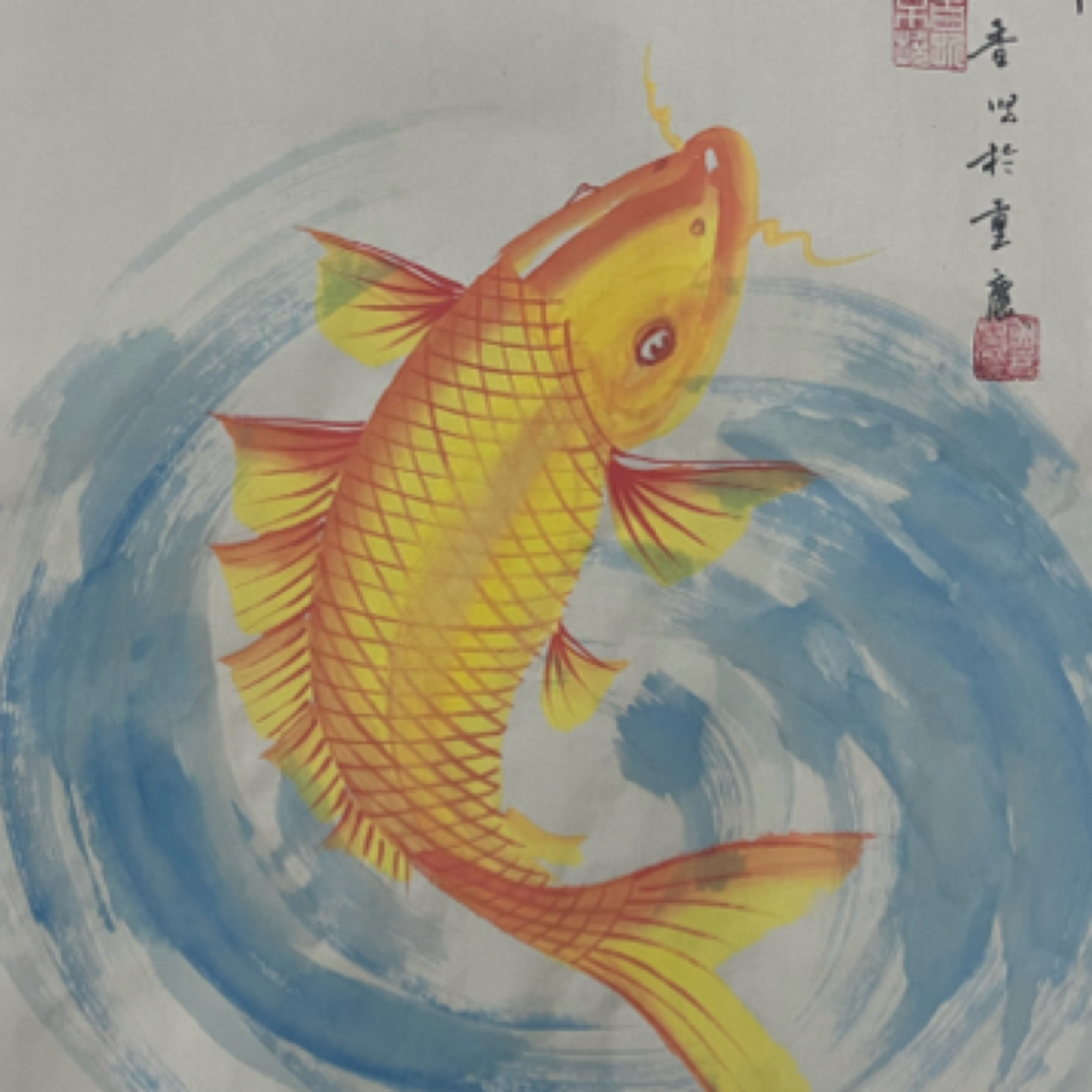 黄春香-金龍呈祥国画-46*68