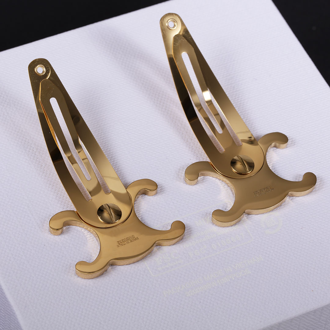 经典款凯旋门金属金色银色对夹BB夹发夹刘海夹夹子