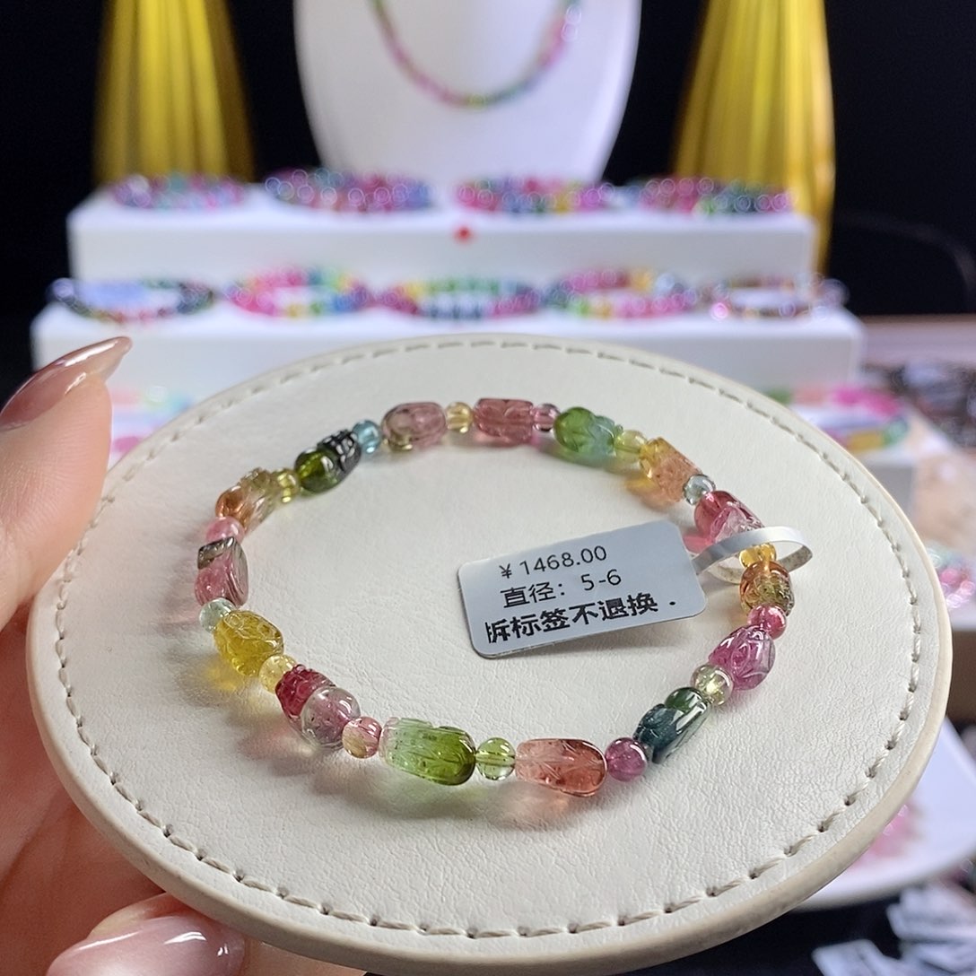 未镶嵌手链碧玺西瓜貔貅