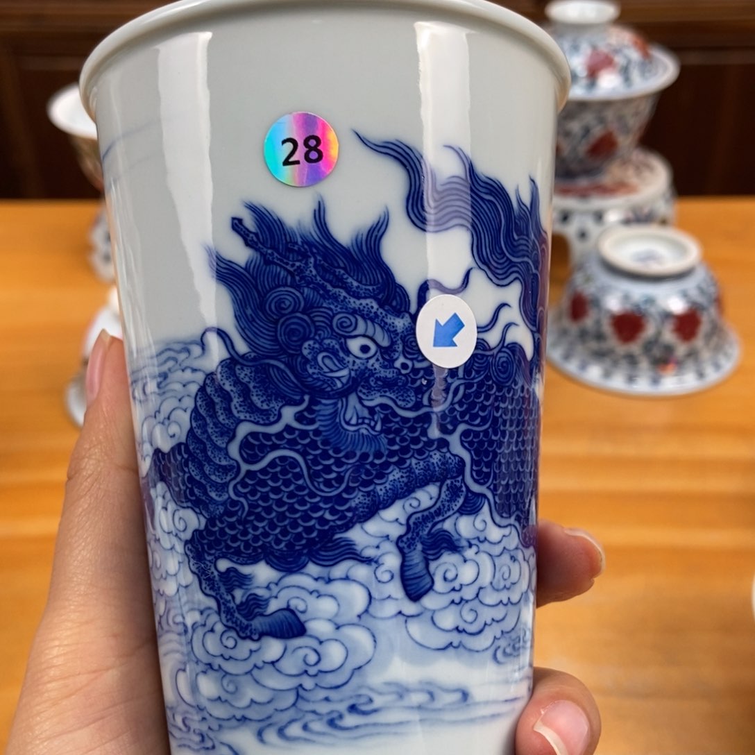 手绘现代茶具非古董